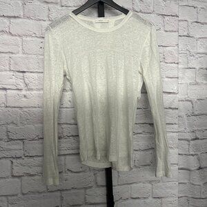 ALC White Long Sleeve Top with Open Back